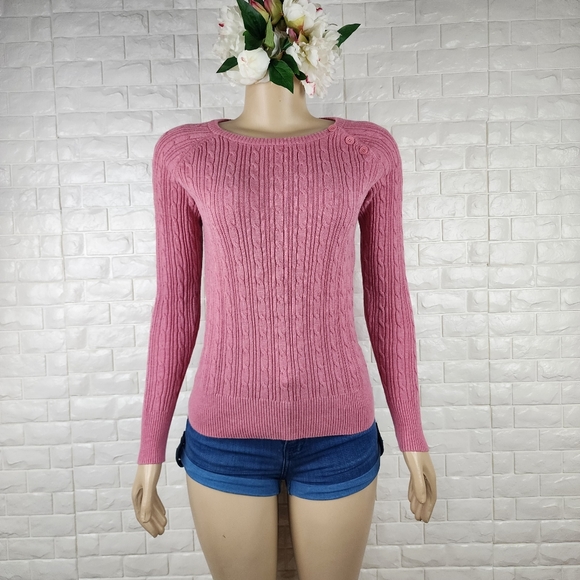 sonoma small pink knit sweater - Picture 2 of 6